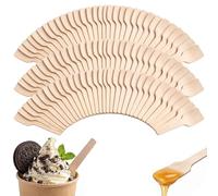 Bekith 400 Pack Mini Wooden Spoons, 7cm/2.75'' Disposable Ice Cream Spoon for Crafts, Organic Sugar Scrubs, Tasting and Sampling