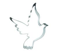 BekkiB 1123 - "Dove - Cookie Cutter Made of Stainless Steel, Dishwasher Safe, Pigeon of Peace for Wedding, Communion, etc.