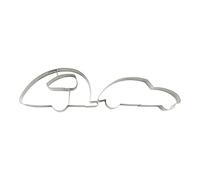 BekkiB - Set of 2 "Camping" cookie cutters, car beetle and caravan, cookie cutters, made of stainless steel, dishwasher-safe, 8807352
