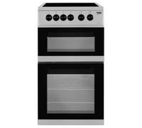 Beko 50cm Double Cavity Electric Cooker - Silver KDC5422AS