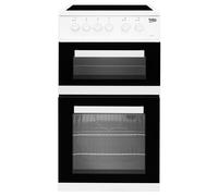 Beko 50cm Double Cavity Electric Cooker - White KDC5422AW