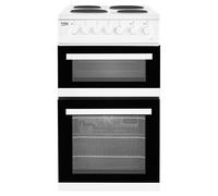 Beko EDP503W Freestanding 50cm Double Oven Electric Cooker With Sealed Plate Hob - White
