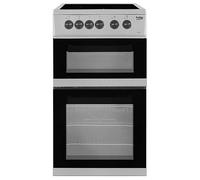 Beko 50CM Electric Cooker with Ceramic Hob KDC5422AS - Silver Silver