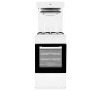 Beko 50cm Gas Cooker With Eye Level Grill - White KA52NEW