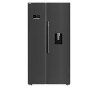 Beko 576 Litre Side by Side American Fridge Freezer with HarvestFresh - Black Steel