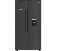 Beko 576 Litre Side By Side American Style Fridge Freezer - Black