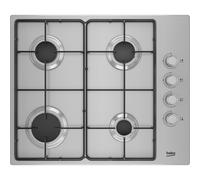 Beko 60cm 4 Burner Gas Hob - Stainless Steel HIBG64120SX