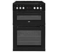 Beko 60CM Double Oven Electric Cooker KDC653K - Black Black