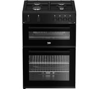 Beko 60cm Gas Cooker - Black - A/A+ Rated