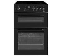 Beko 60cm Twin Cavity Electric Cooker - Black KTC611K