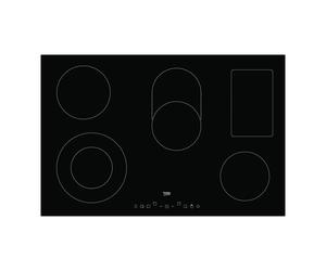 Beko 77cm 5 Zone Ceramic Hob HIC85402T
