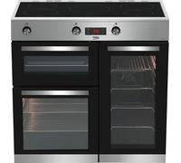 Beko 90cm Electric Range Cooker with Induction Hob - Stainless Steel - A/A Rated