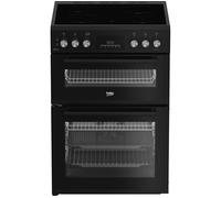 Beko AeroPerfect™ FDCA6732CK 60cm Single Oven Electric Cooker with Ceramic Hob - Black - A/A Rated, Black