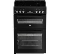 Beko AeroPerfect™ FDCA6732CK 60cm Wide Single Oven Electric Cooker with Ceramic Hob - Black - A/A Rated