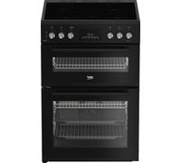 Beko AeroPerfect™ FDCA6732CK 60cm Wide Single Oven Electric Cooker with Ceramic Hob - Black - A/A Rated, Black