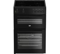 Beko AeroPerfect™ FTC6701K 60cm Wide Single Oven Electric Cooker with Ceramic Hob - Black
