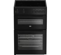Beko AeroPerfect™ FTC6701K 60cm Double Oven Electric Cooker with Ceramic Hob - Black - A Rated, Black