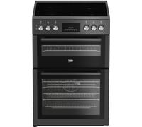 Beko AeroPerfect™ FTC6731A 60cm Double Oven Electric Cooker with Ceramic Hob - Anthracite - A Rated, Grey