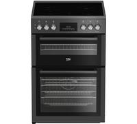 Beko AeroPerfect™ FTC6731A 60cm Double Oven Electric Cooker with Ceramic Hob - Anthracite - A Rated, Grey