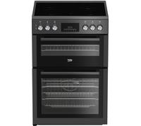 Beko AeroPerfect™ FTC6731A 60cm Wide Single Oven Electric Cooker with Ceramic Hob - Anthracite - A Rated, Grey