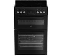 Beko AeroPerfect™ FTC6731K 60cm Single Oven Electric Cooker with Ceramic Hob - Black - A Rated, Black