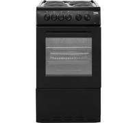 Beko AS530K 50cm Electric Cooker with Solid Plate Hob - Black