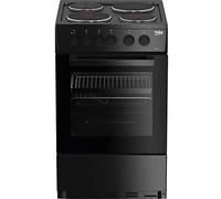 Beko AS530K 50cm Electric Cooker with Solid Plate Hob - Black