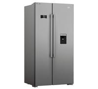 Beko Asd2341Vx American Style Freestanding Frost Free Fridge Freezer - Stainless Steel Effect