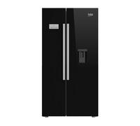 Beko Asd241B American Style Freestanding Frost Free Fridge Freezer - Black