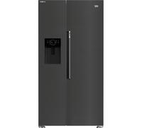 BEKO HarvestFresh ASN652VPZ Fridge Freezer - Black Steel, Black,Silver/Grey