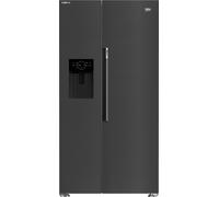 BEKO HarvestFresh ASN652VPZ Fridge Freezer - Black Steel, Black,Silver/Grey