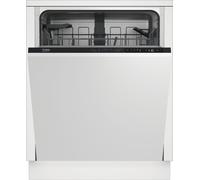 Beko b300 BDIN25430 Fully Integrated Full Size Dishwasher - Black Control Panel with Fixed Door Hinge Kit Black