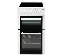 Beko Bdc5422Aw 50Cm Double Electric Cooker With Electric Hob - Black