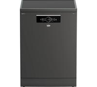 Beko BDFN36550PFG Full Size Dishwasher, 15 Place Settings, Graphite Finish, Energy Efficient, Fast+ Function, SelfDry Technology, Quiet Operation