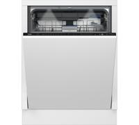 Beko BDIN38550PF Fully Integrated Full Size Dishwasher - Black Control Panel - B Rated, Black