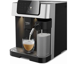 Beko CEG7304X CaffeoExperto Bean To Cup Coffee Machine with Integrated Milk Jug - Black/Silver