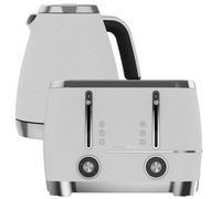Beko Cosmopolis Retro White And Chrome 4 Slice Toaster & Dome Kettle White One Size