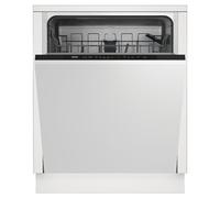 Beko DIN15X20 Full-size Integrated Dishwasher | Black Control Panel 60 cm Full size with 13 Place Setting | x30 Minute Quick Wash Technology