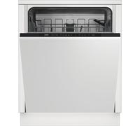 Beko DIN15X20 Integrated Full Size Dishwasher - Black Control Panel with Fixed Door Hinge Kit