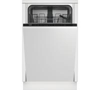 Beko DIS15020 Fully Integrated Dishwasher Slimline 45cm 10 Place Black E