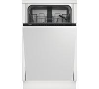 Beko DIS15020 Slim-Line Integrated Dishwasher | Black Control