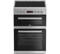 Beko EDC634S Freestanding 60cm Double Oven Electric Cooker