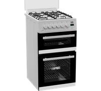 Beko EDG507W Freestanding Double Oven Gas Cooker with Gas Hob White