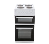 Beko EDP503W Freestanding 50cm Double Oven Electric Cooker With Sealed Plate Hob - White