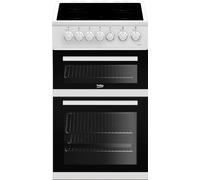 Beko EDVC503W 50cm Double Oven Electric Cooker