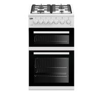 Beko EDVG505W 50 cm Freestanding Double Oven Gas Cooker - White