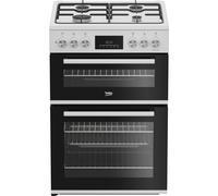Beko 60cm Dual Fuel Cooker - White
