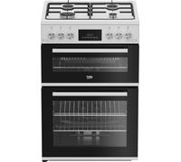 Beko FDG6231CW 60cm wide Double Oven Gas Cooker - White White