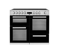 Beko Freestanding 100cm double oven range cooker Stainless Steel KDVC100X
