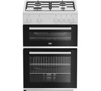 Beko FTG6201W 60cm Freestanding Gas Cooker with Variable rate grill - White - A+ Rated, White